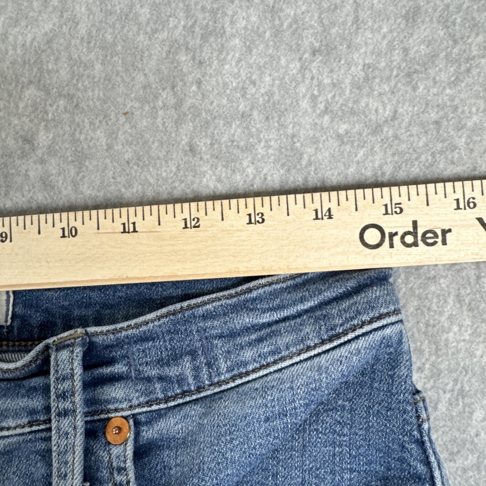Madewell Mid Rise Skinny Crop Jeans Women Sz 30 Blue Wash Stretch Button Fly - Picture 4 of 8